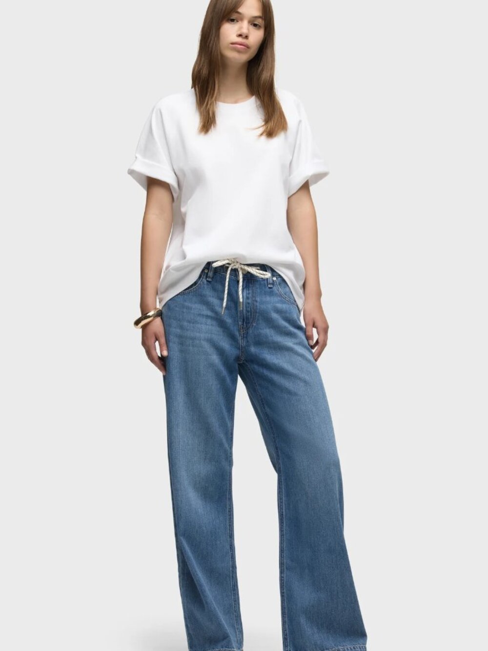 Hudson Rylee Alloy Drawstring Wide Leg Jeans.  Size 26